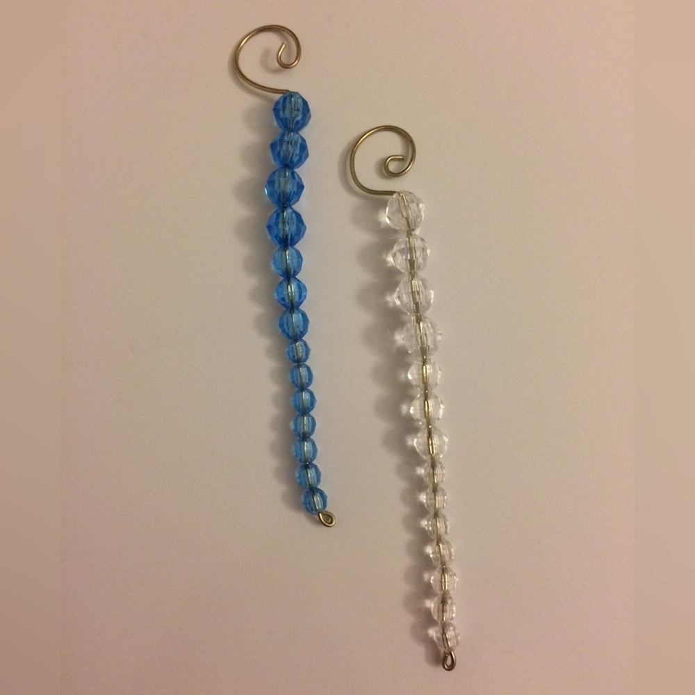 $3 Add-On New Icicle Christmas Tree Decorations Blue Silver Holiday Home Decor